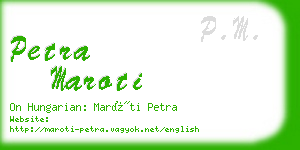 petra maroti business card
